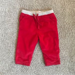Du Pareil Au Même Red Corduroy Baby Boy Pants, Size 9 Months.